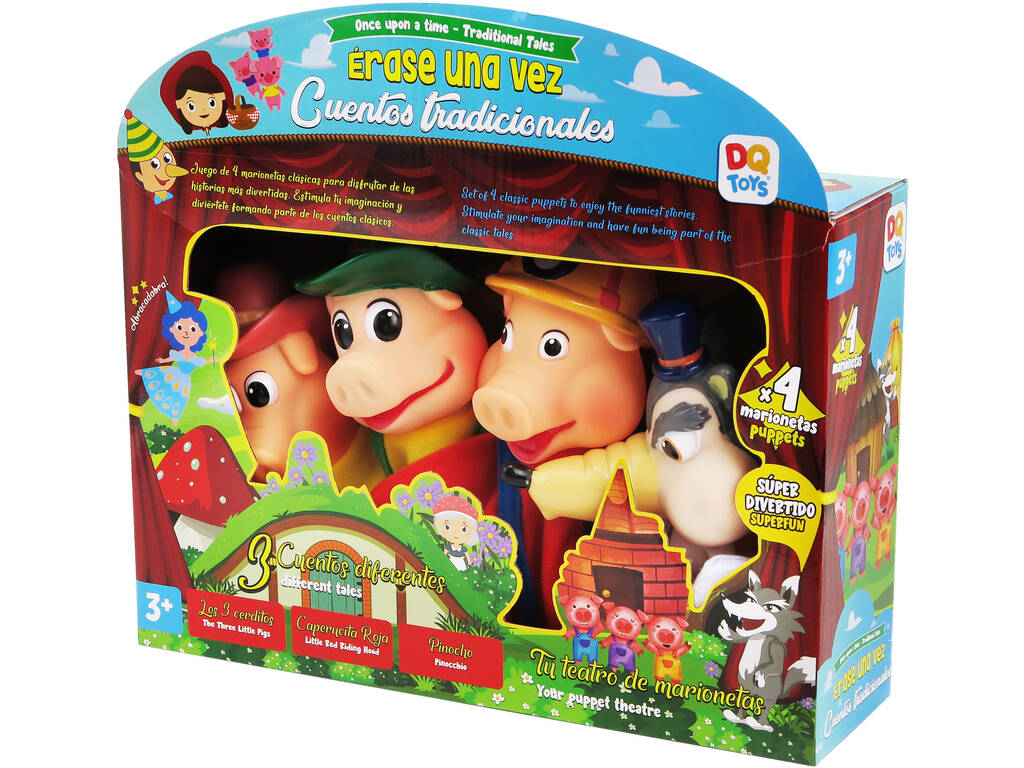 Set 4 Marionetas Érase Una Vez Cuentos Tradicionales Los 3 Cerditos