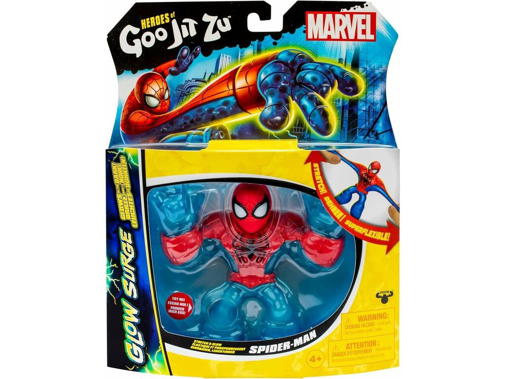 Heroes Of Goo Jit Zu Glow Surge Marvel Figura Spiderman