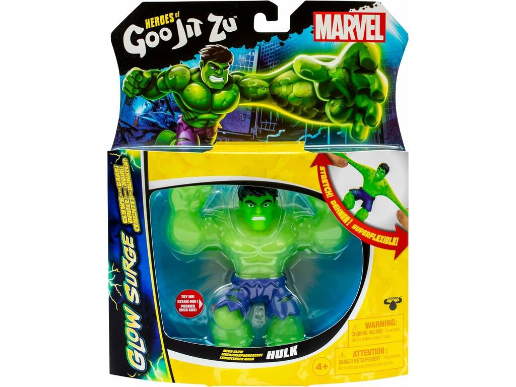 Heroes Of Goo Jit Zu Glow Surge Marvel Hulk Figure