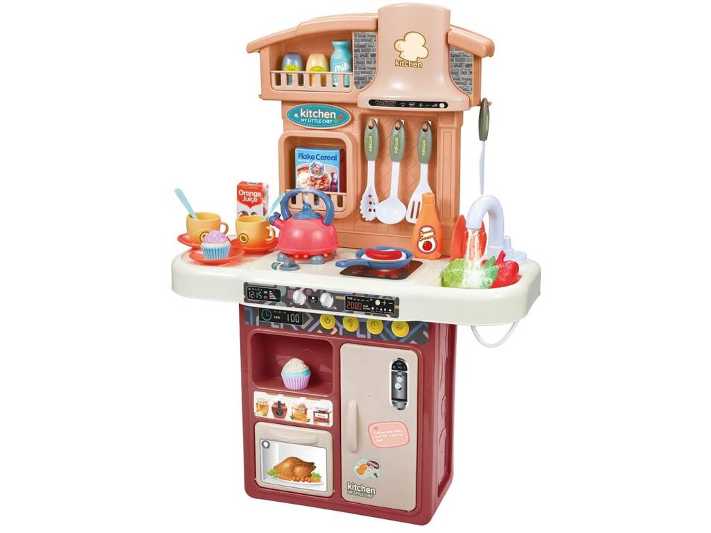 Cucina Chef Junior con rubinetto dell'acqua, luci, suoni e accessori