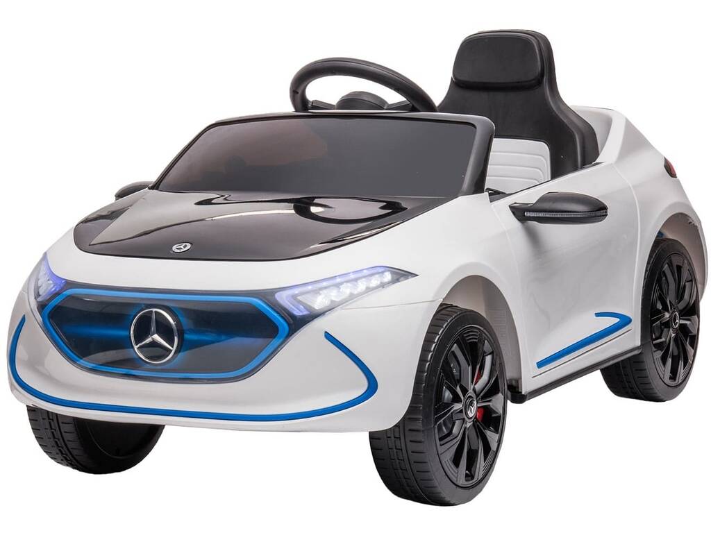 Coche Descapotable Mercedes Benz EQA Blanco de 12V con Radio Control