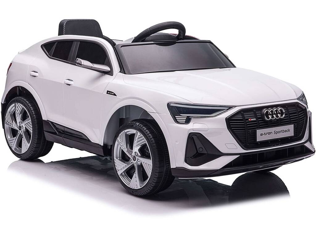 Coche Descapotable Audi E-Tron Sportback Blanco de 12V con Radio Control