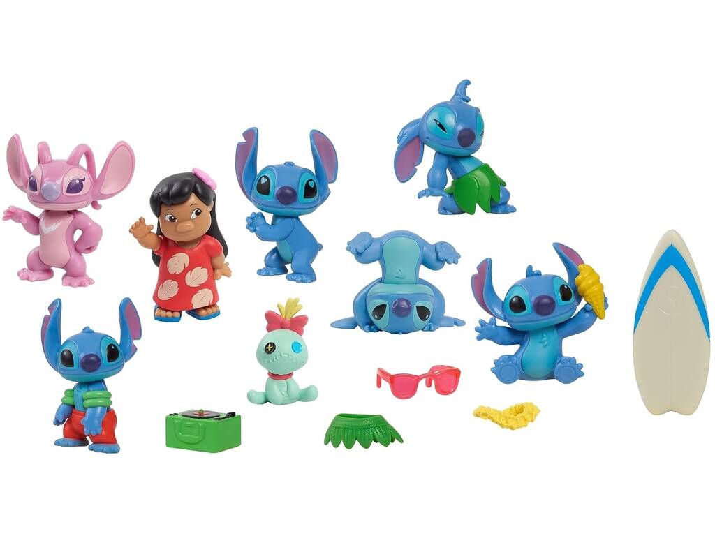 Disney Stitch Set Figuras Deluxe con 13 Piezas