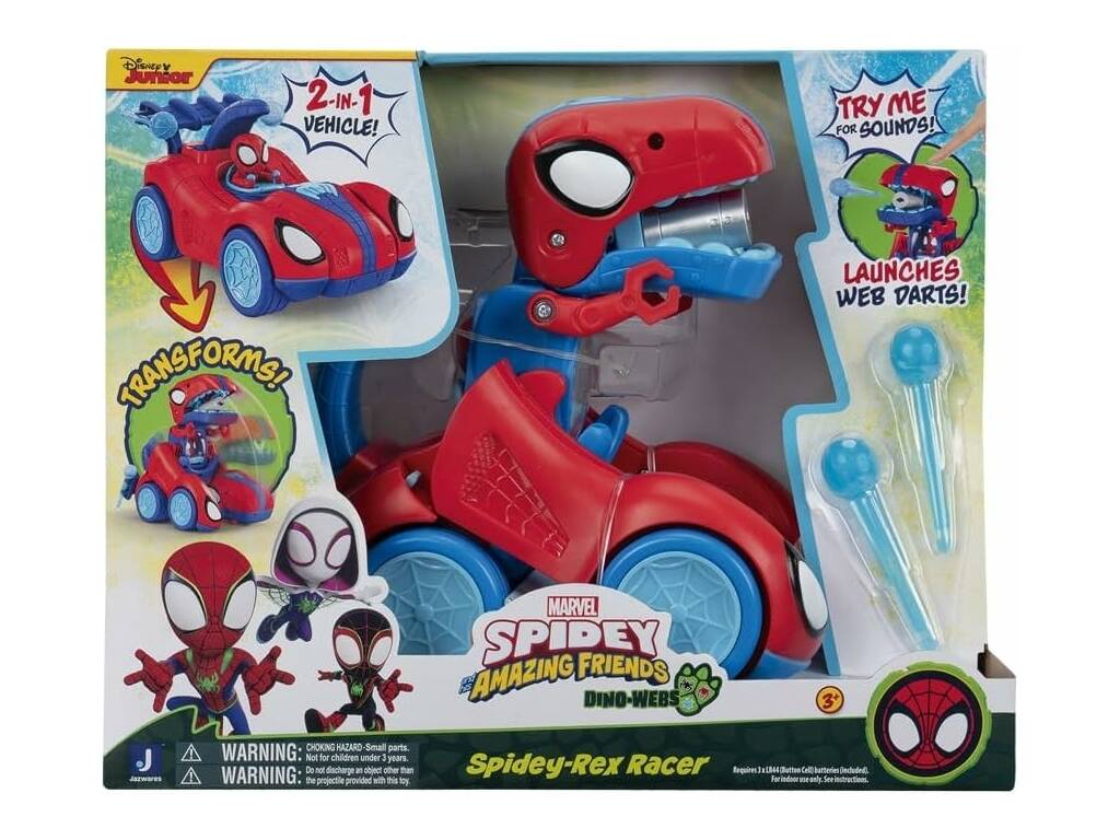 Spidey And His Amazing Friends Vehículo Piloto Spidey-Rex Jazwares SNF0350