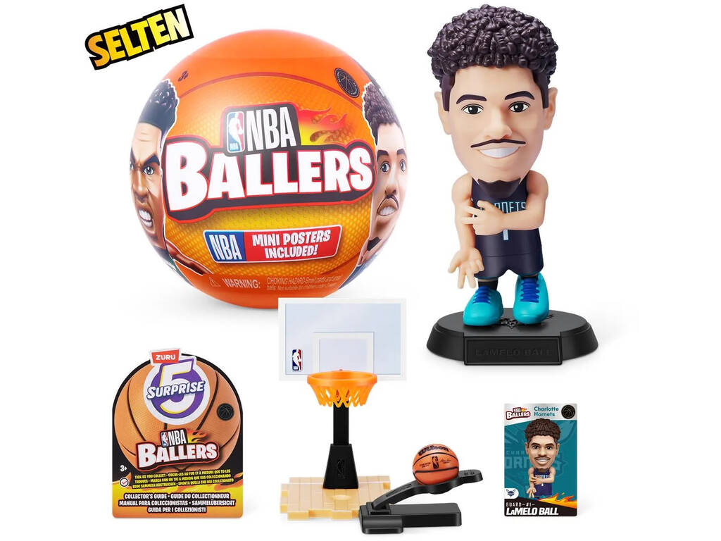 5 figurines surprises NBA Ballers Zuru 11025790