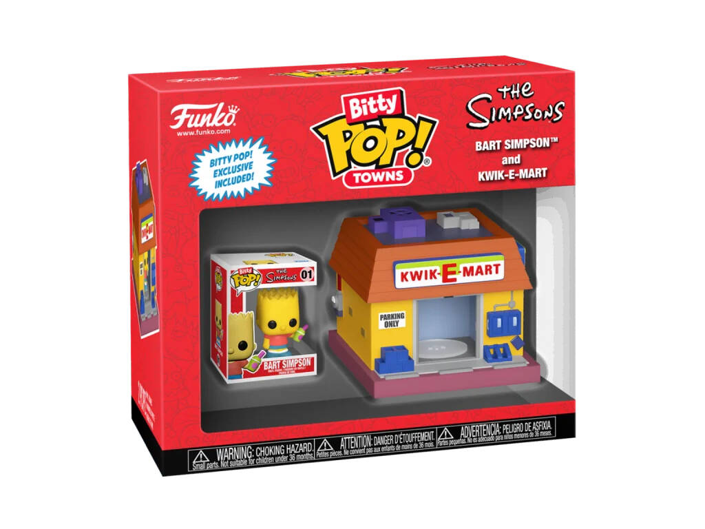 Funko Pop Bitty Towns I Simpson Figura Bart Simpson e Kwik-E-Mart 83684