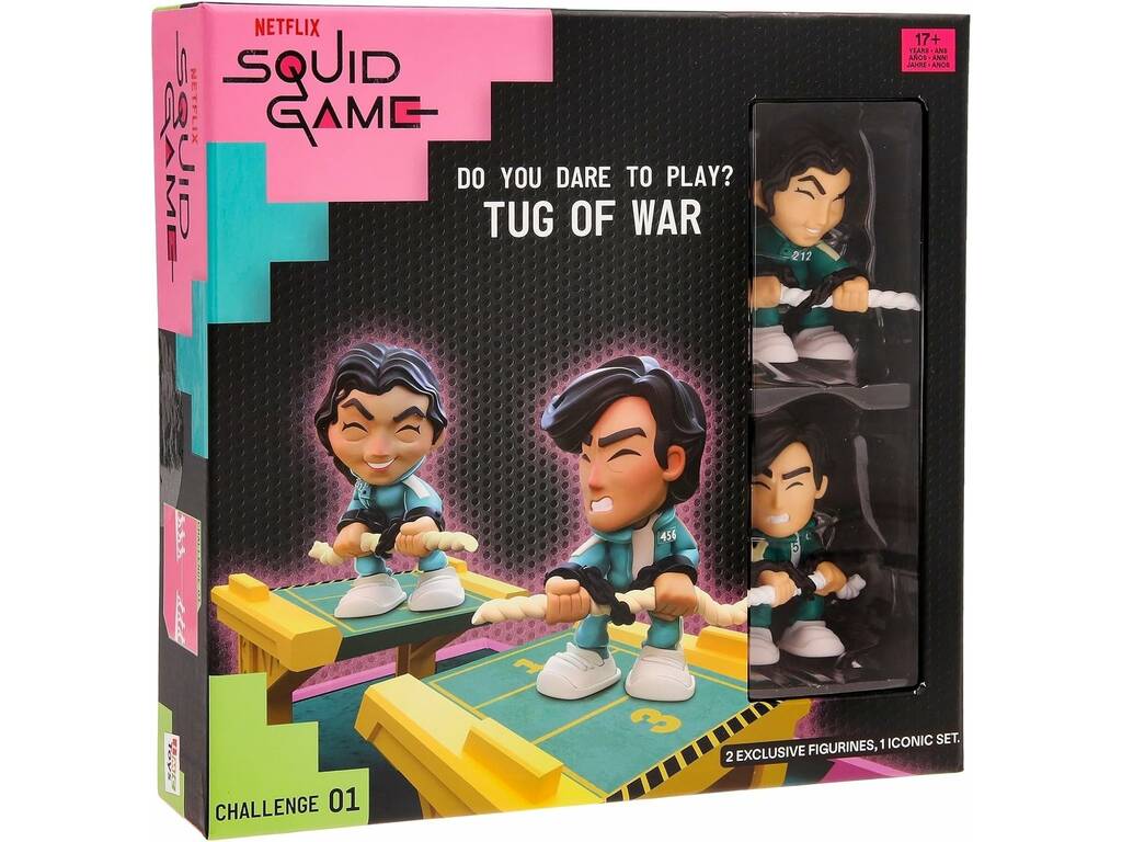 Jeu de cordes Squid Game avec 2 figurines exclusives