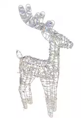Renne de Noël en métal 68 cm avec 120 lumières multicolores