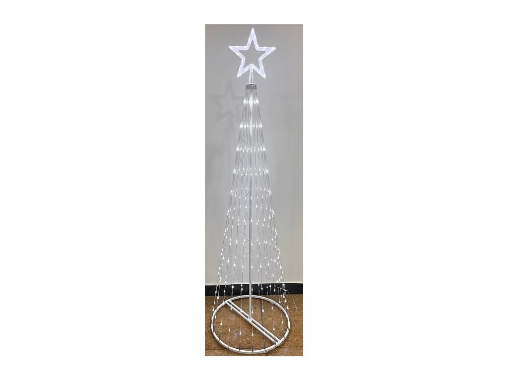 Cono Navideño Cortina de 200 cm con 262 Luces LED Frío