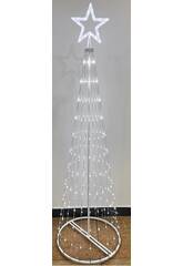 Cono Navideño Cortina de 200 cm con 262 Luces LED Frío