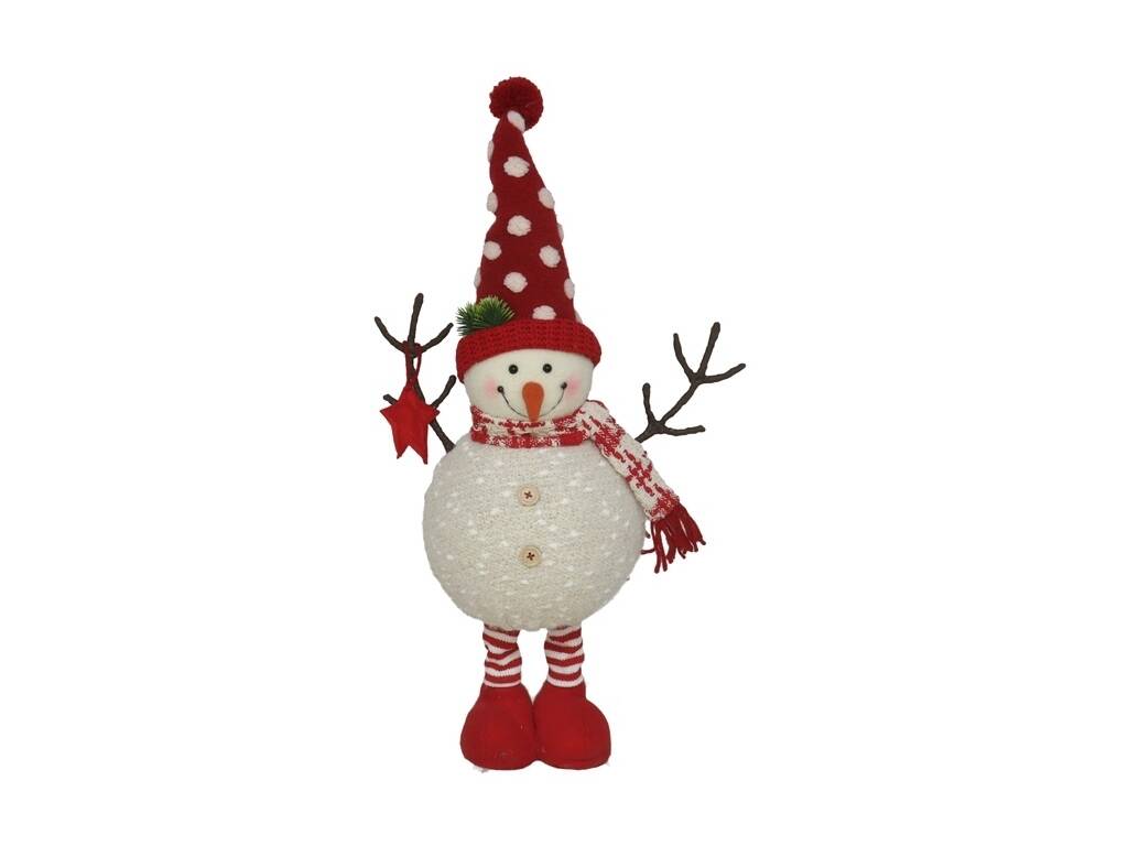 Figura Boneco de Neve Rex de 28x18x46 cm com Luz LED