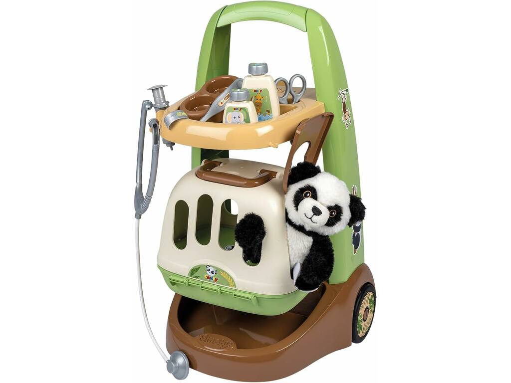 Carrito Veterinario Cuidado Animal con Peluche Smoby 7600340405