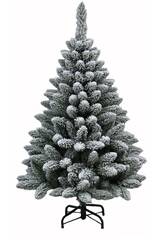 rbol de Navidad Nevado Harry de 120 cm con Base Metlica