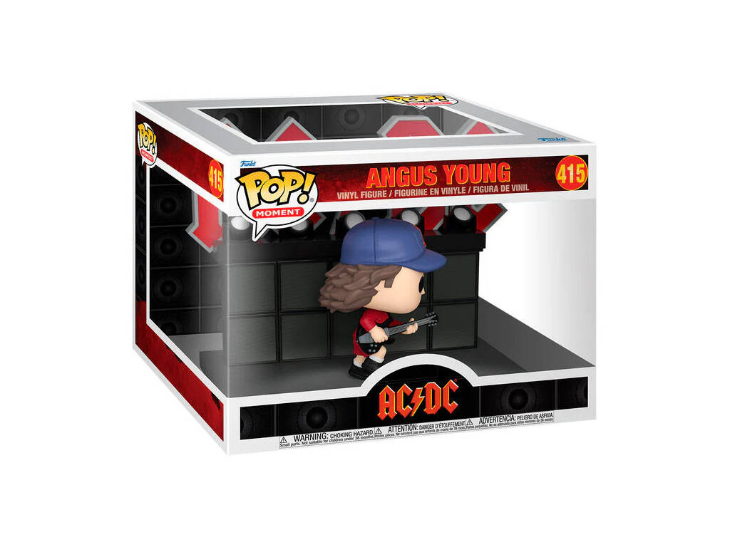 Funko Pop Moment AC/DC Figura Angus Young con scenario 79803