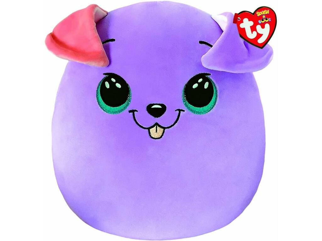 TY Squishy Beanies Peluche Chien Violet de 30 cm