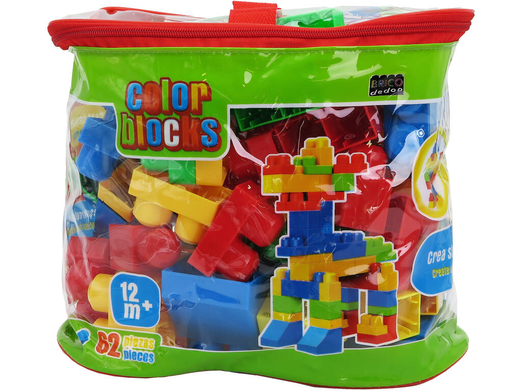 Ensemble de 62 blocs de construction pour sac rouge