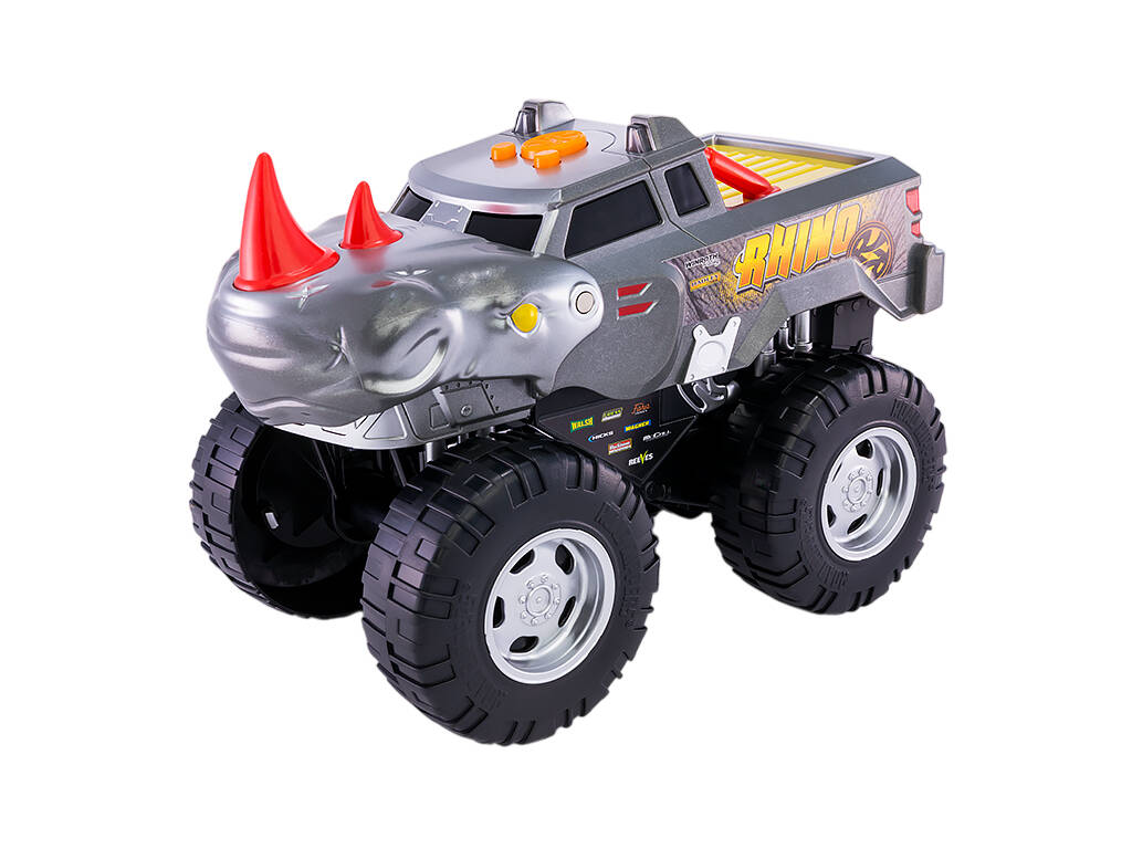 Road Rippers Carro Wheelie Monsters Rhino Cinzento com Luz e Sons