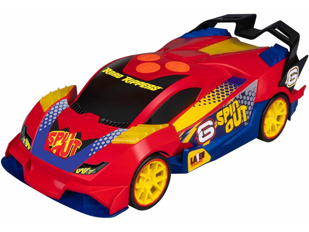 Road Rippers Carro Spinout Racers Vermelho com Luz e Sons