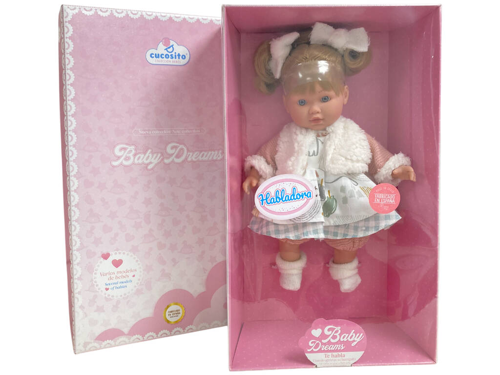 Boneca Bebé Baby Dreams de 30 cm Lara Falante Branca