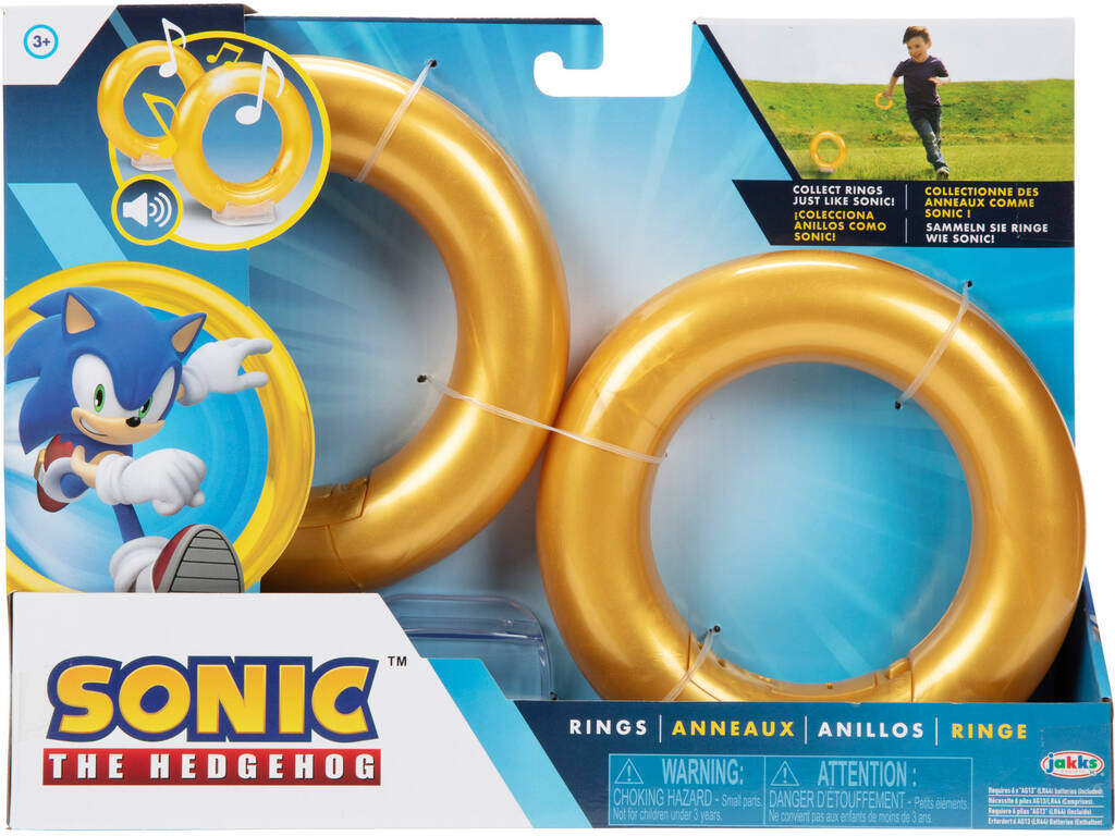 Sonic The Hedgehog Anillos de 15 cm con Sonidos