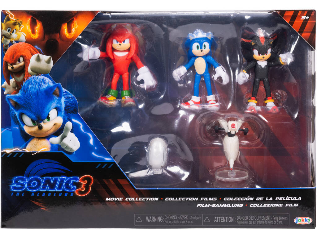 Sonic 3 Pack Colección de la Película con 5 Figuras de 6 cm