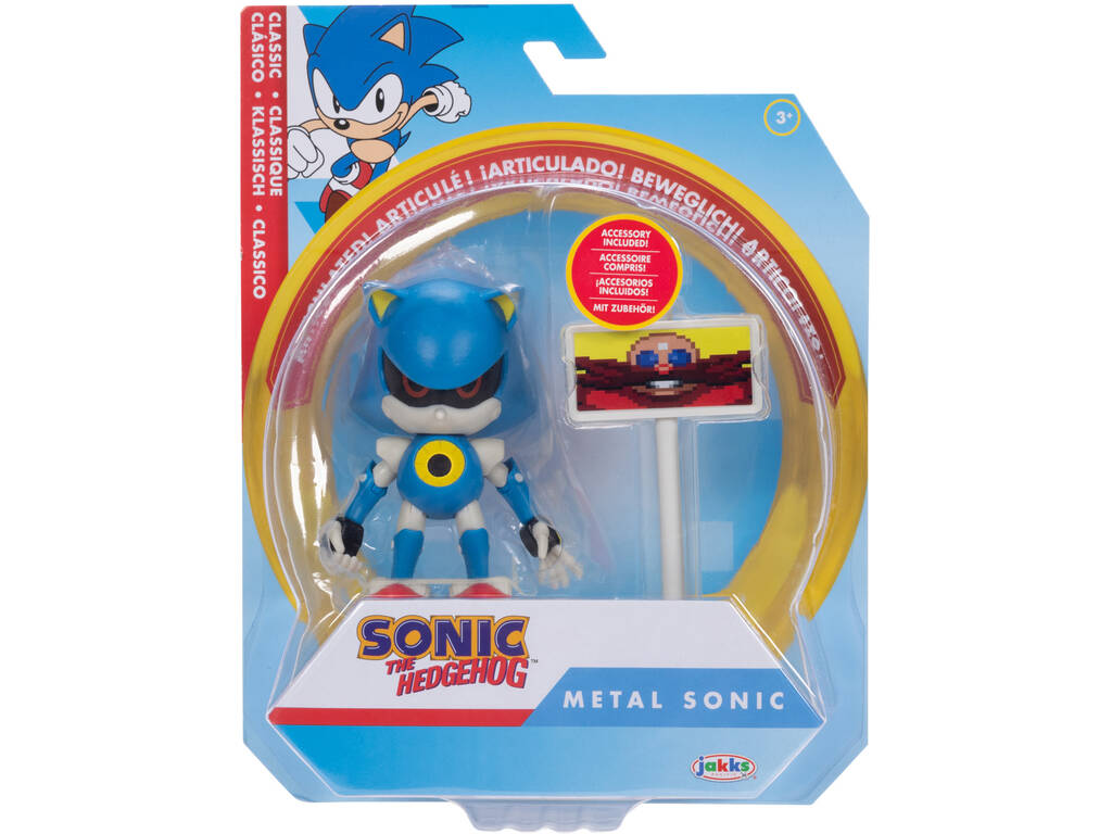 Sonic The Hedgehog Figura Articulada de 10 cm com Acessório