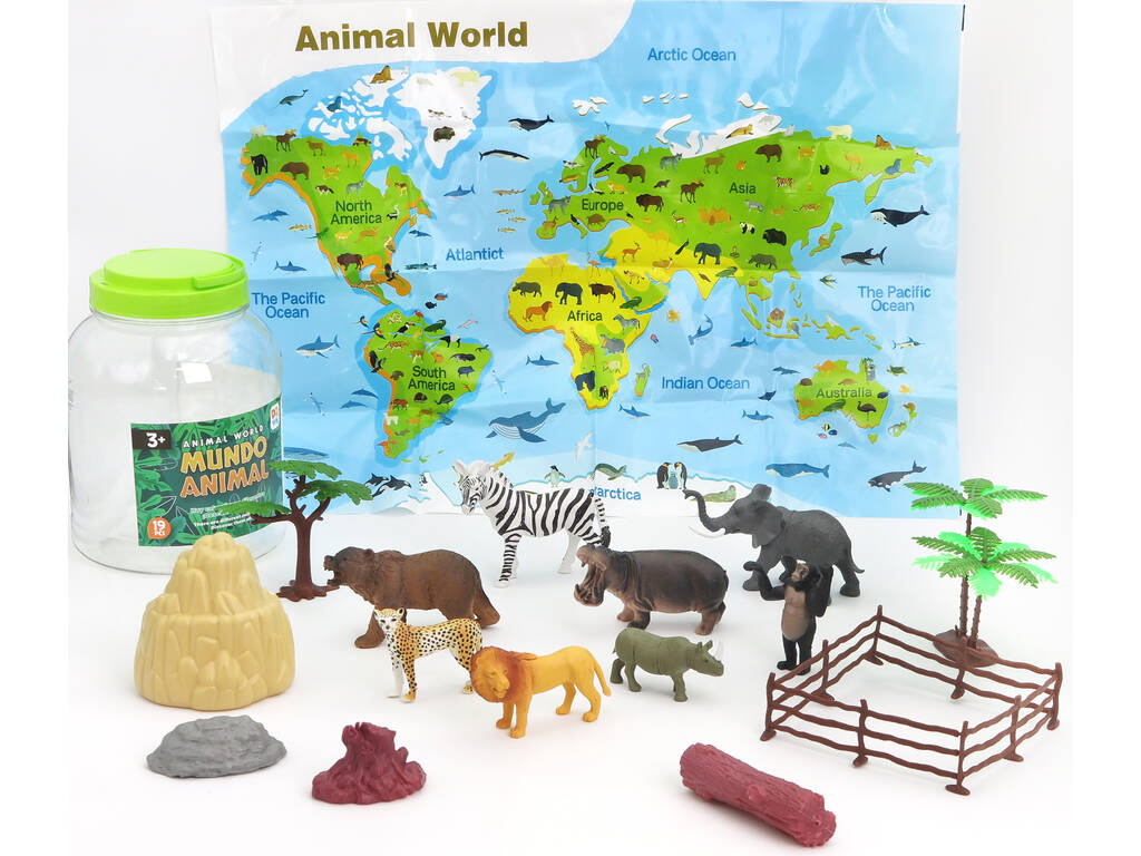 Jeu d'animaux sauvages Animal World 19 pièces