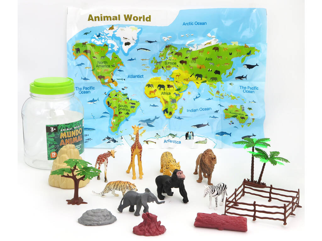 Mundo Animal Set Animais da Selva com 19 Peças