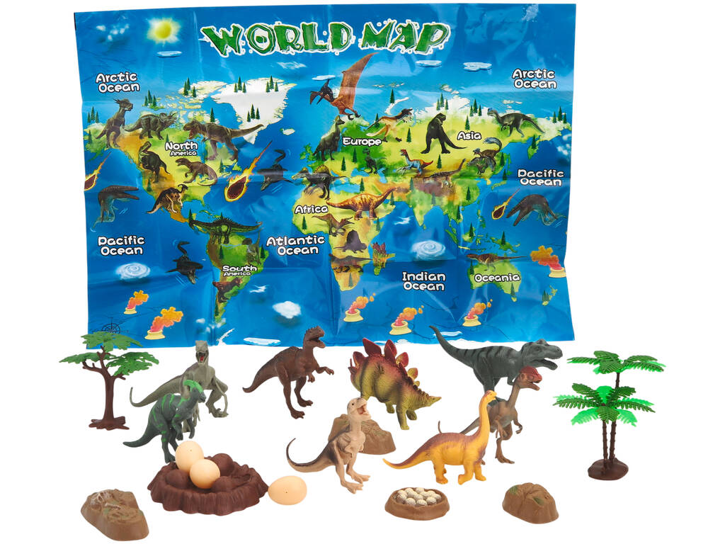 Mundo Animal Set Dinossauros com 19 Peças