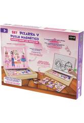 Set Pizarra y Puzzle Magntico Moda