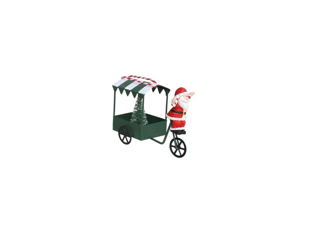 Tricycle avec Père Noël suspendu 10x9 cm