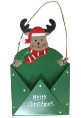 Lettre de Noël Enveloppe Suspension en métal 16 cm