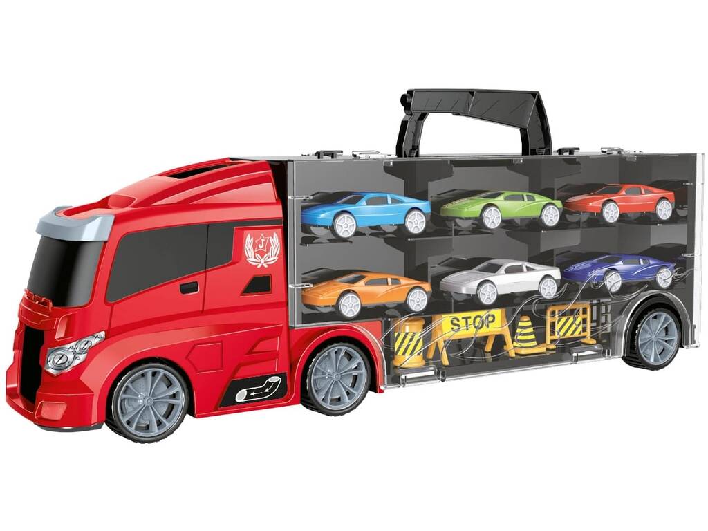 Camião Mala Porta-Carros com 6 Carros e Acessórios