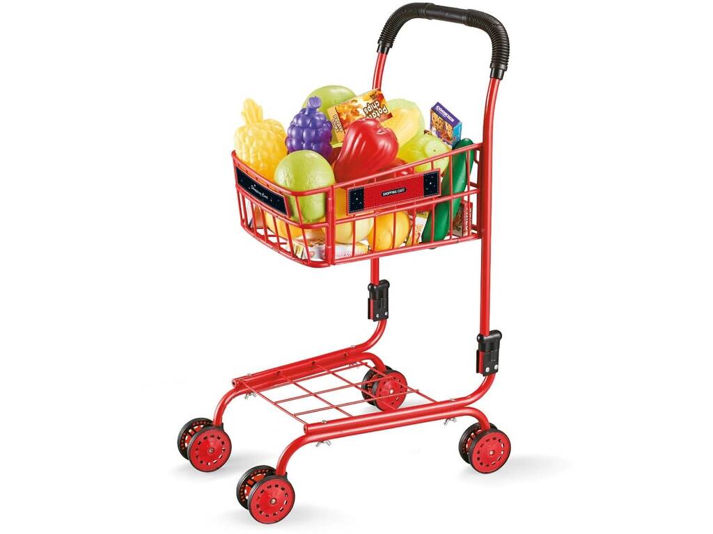 Chariot de supermarché avec 15 pièces