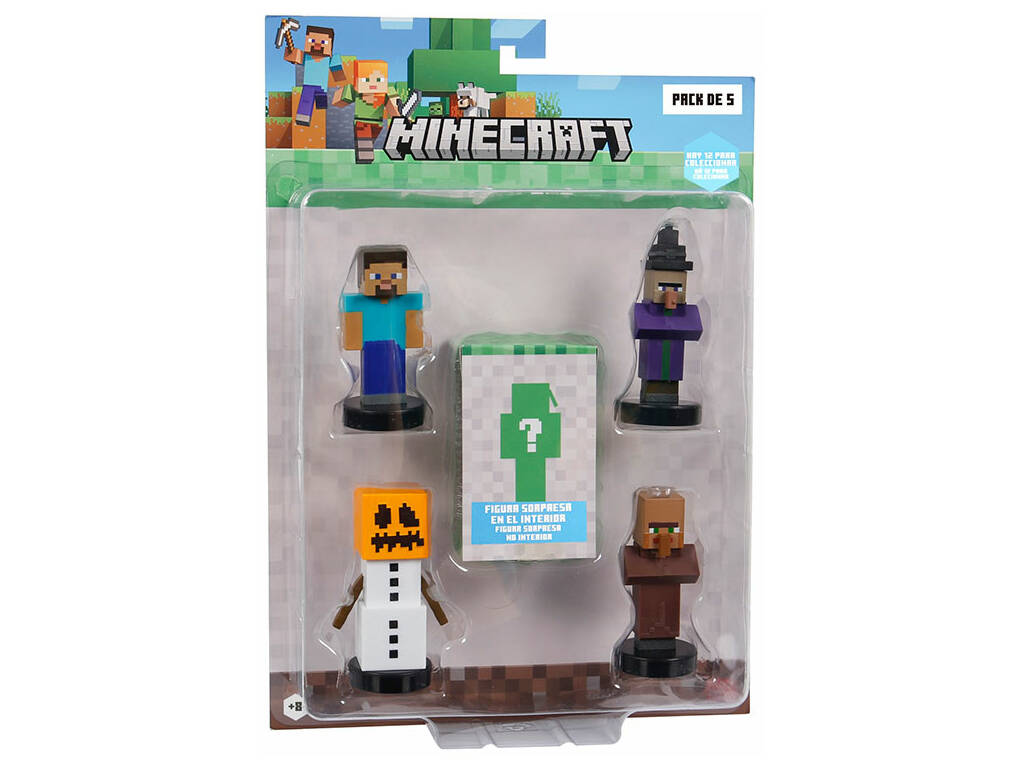 Minecraft Pack di 5 figure con timbro