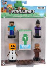 Minecraft Pack mit 5 Figuren mit Stempel