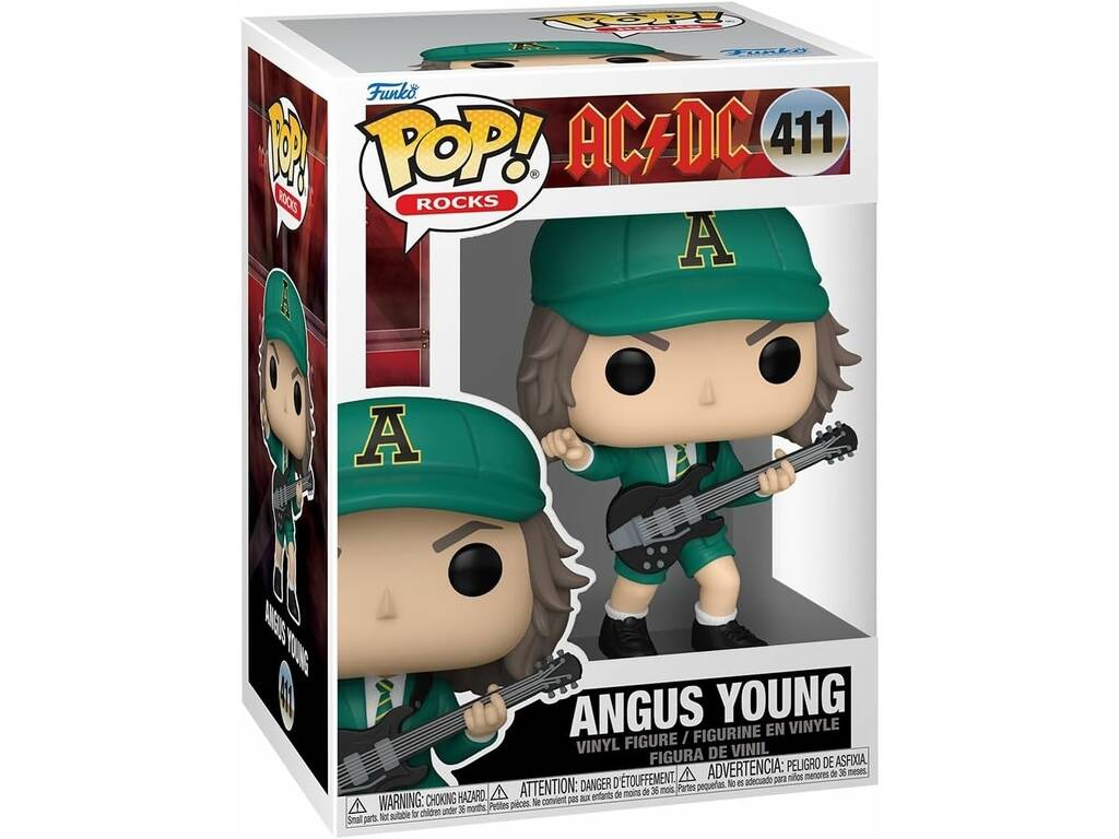 Funko Pop Rocks AC/DC Figura Angus Young Conjunto Verde