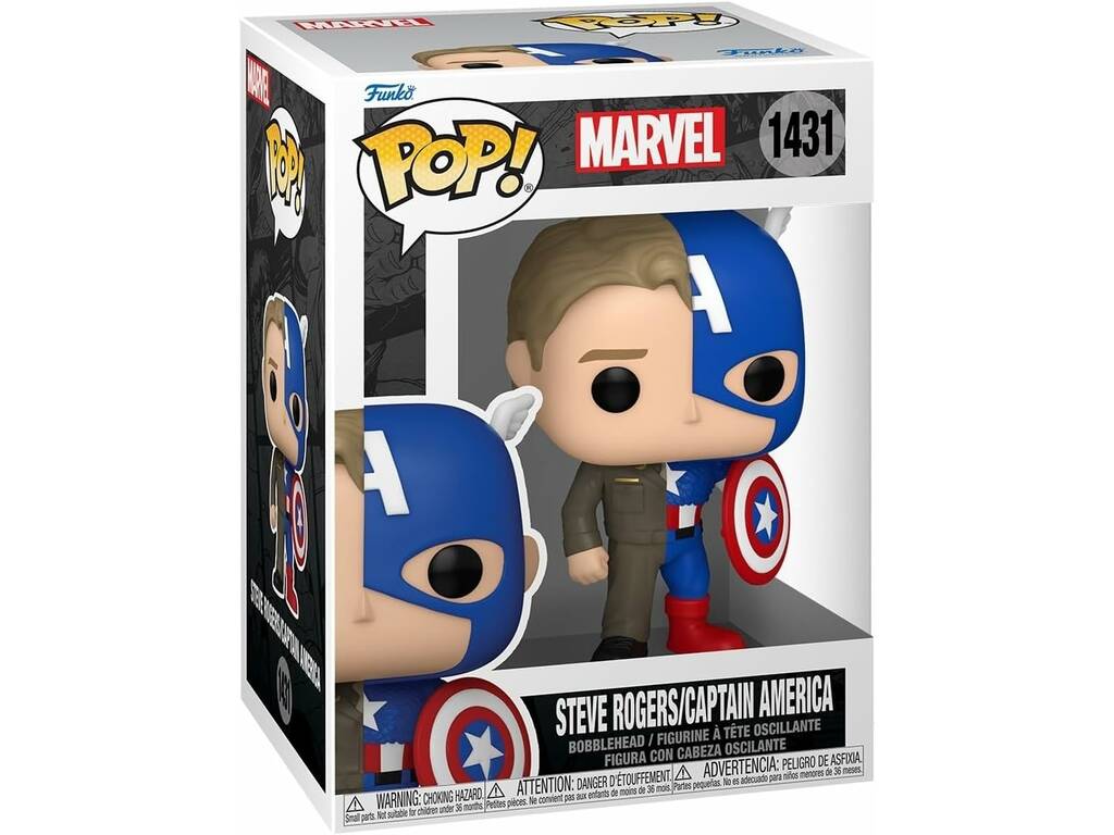 Funko Pop Marvel Figura Steve Rogers y Capitán América