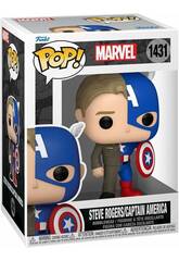 Funko Pop Marvel Figure Steve Rogers et Captain America