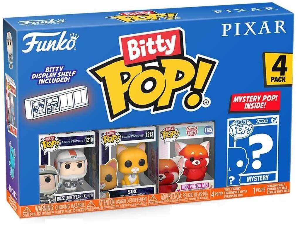 Funko Pop Bitty Pixar Pack 4 mini figure con Buzz Lightyear