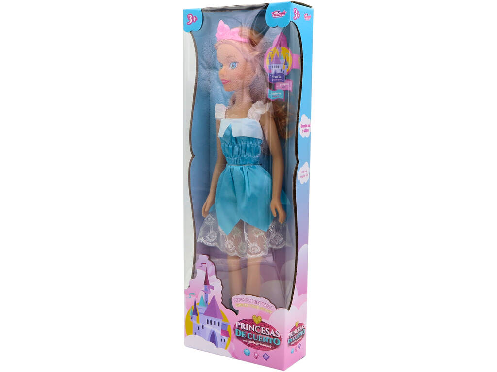 Poupée princesse bleue 55 cm