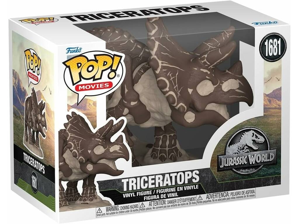 Funko Pop Movies Jurassic World Figura Triceratops Fossil