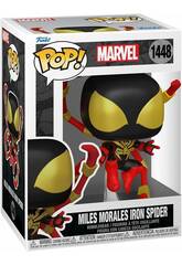 Funko Pop Marvel Figura Miles Morales Iron Spider com Cabea Oscilante