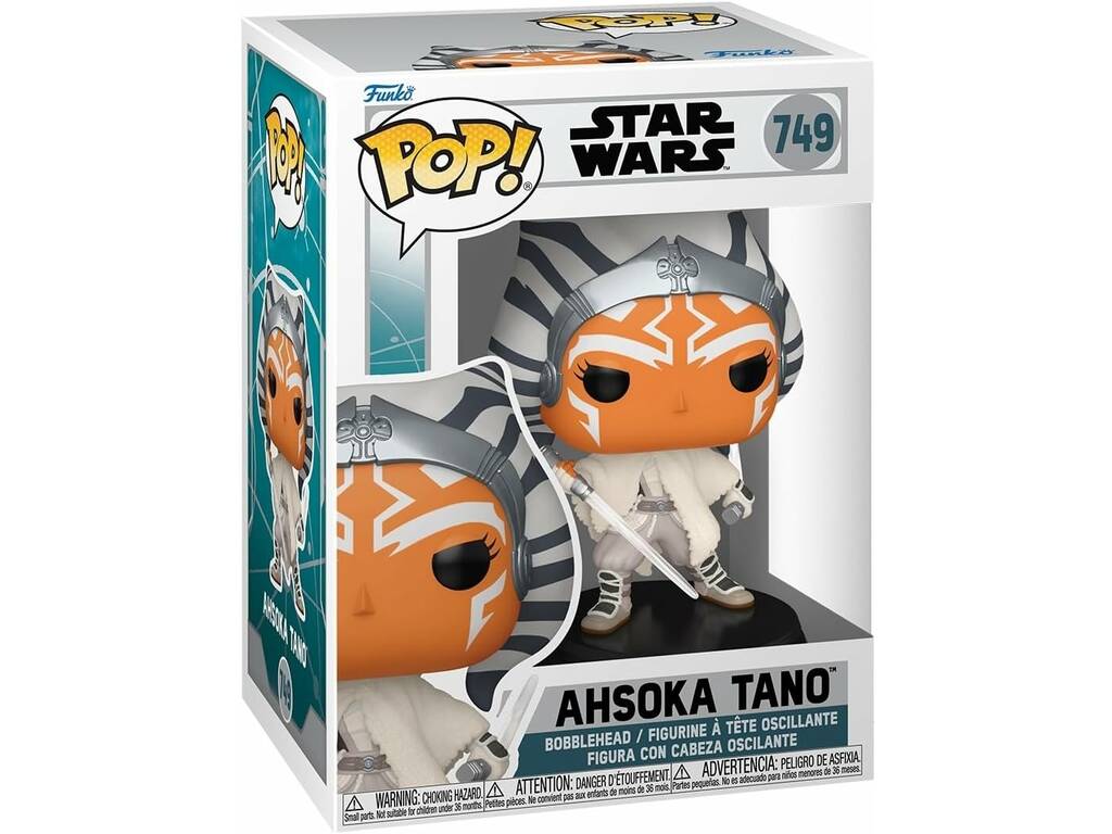 Funko Pop Star Wars Ahsoka Figura Ahsoka Tano com Cabeça Oscilante