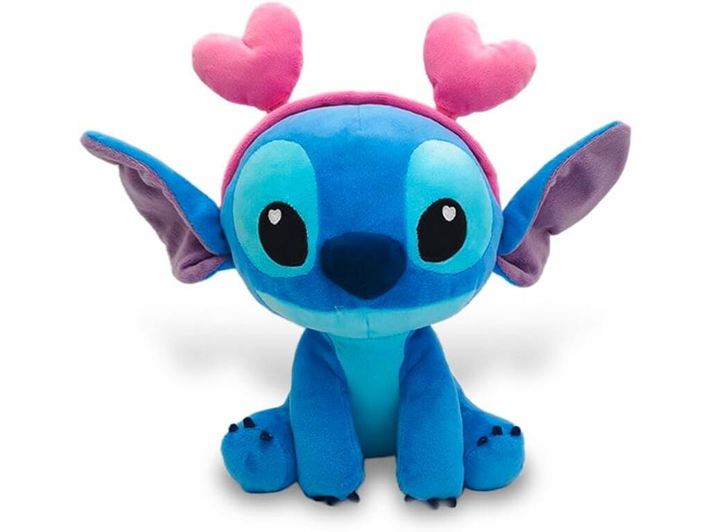 Disney Stitch Peluche Stitch con Diadema Corazones de 25 cm