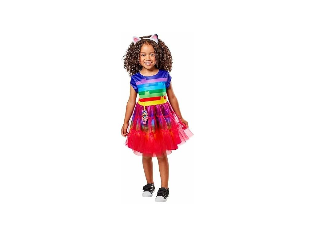 Costume per bambina la Casa delle Bambole di Gabby Gabby Rainbow taglia XXS