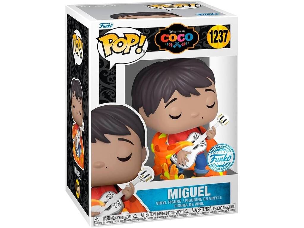 Funko Pop Coco Disney Pixar Figura Miguel Edición Especial Brilla en la Oscuridad