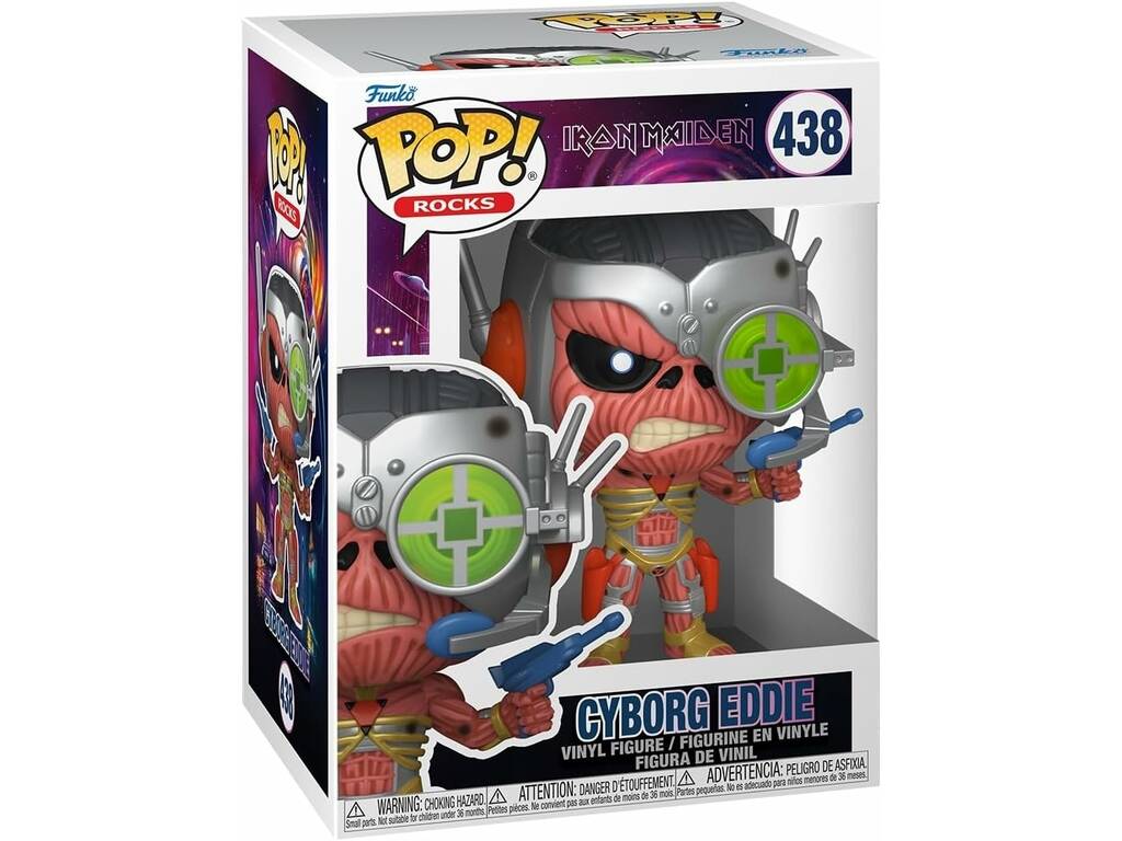 Funko Pop Rocks Iron Maiden Figura Cyborg Eddie