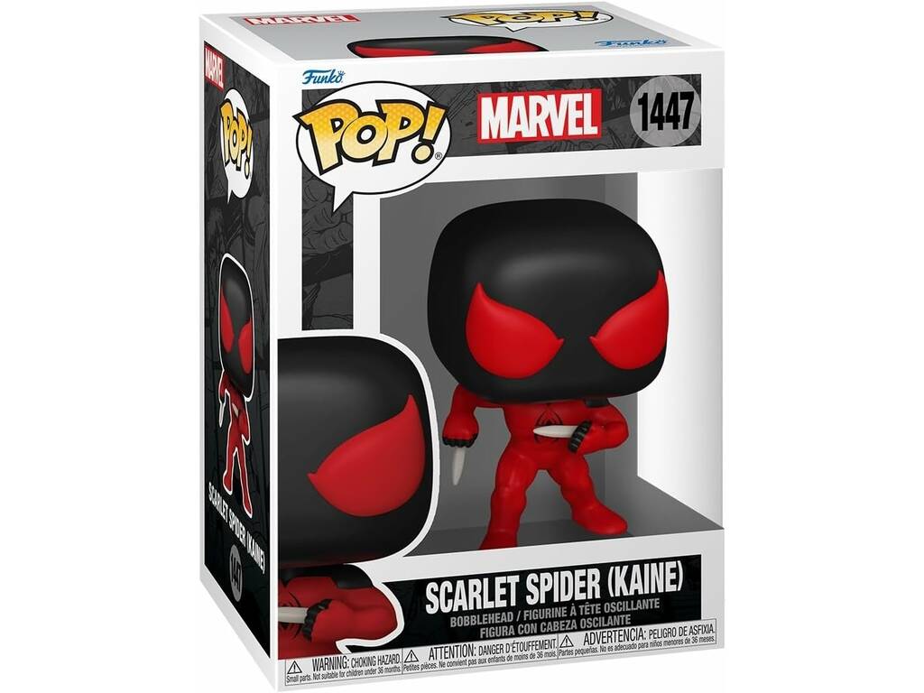 Funko Pop Marvel Figura Scarlet Spider Kaine com Cabeça Oscilante