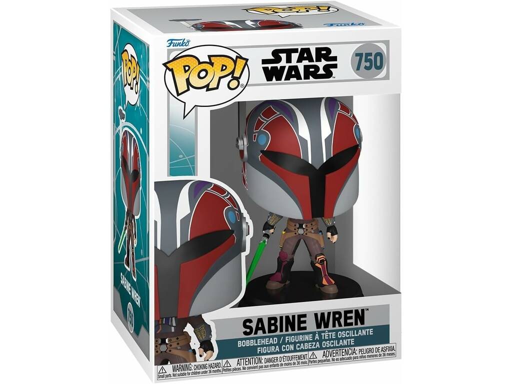 Funko Pop Star Wars Ahsoka Figura Sabine Wren con Cabeza Oscilante